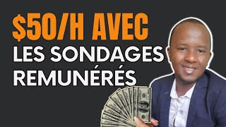 Gagner 50 Par Heure Avec Les Sondages Rémunérés Disponible En Afrique [upl. by Remliw]