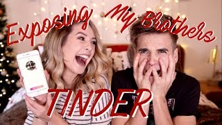 Exposing My Brothers Tinder  Zoella [upl. by Axe]