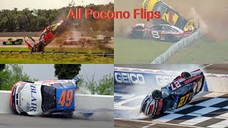 NASCAR All Pocono Flips [upl. by Annabal]