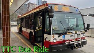 Toronto TTC Route 82 Rosedale  Round Trip Bus Ride 192023 [upl. by Gunilla35]