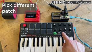 USB MIDI Host Messenger demo [upl. by Aneres395]