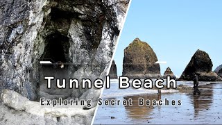 Tunnel Beach  Exploring Secret Beaches of the Oregon Coast [upl. by Asseram]