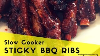 Slow Cooker Sticky BBQ Ribs  HOLY SMOKE these are GOOD [upl. by Thea]