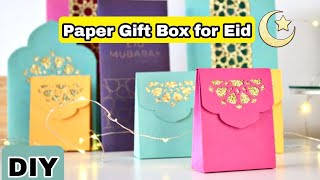 DIY Paper Gift Box For Eid  Gift Ideas For Eid Eid Decoration Idea 2023  Ramadan Decoration Idea [upl. by Alaaj]