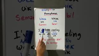 Homófonos en inglés WeekWeak clasesdeingles [upl. by Pega323]