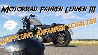 Motorradfahren lernen  Anfahren und Schalten  A1 A2 A Führerschein machen [upl. by Otrebire362]