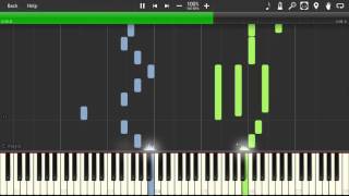 言の葉の庭  While Hearing Sound of Rain Piano Tutorial Synthesia [upl. by Eanod]