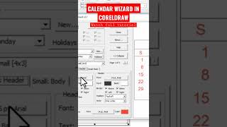 Calendar Wizard in CorelDraw X7 [upl. by Peggir461]