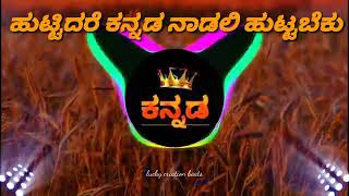 ಹುಟ್ಟಿದರೆ ಕನ್ನಡ ನಾಡಲ್ಲಿ ಹುಟ್ಟ ಬೇಕು  Huttidare Kannada nadalli huttabeku  dj song remix [upl. by Elaina]