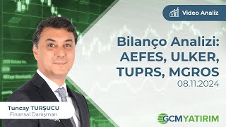 Bilanço Analizi AEFES MGROS TUPRS ULKER  Tuncay Turşucu tuncaytursucu [upl. by Aerdma]