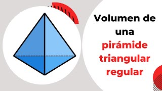 Cada una de las aristas de una pirámide triangular regular mide 4 cm Calcula su volumen [upl. by Anial]