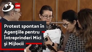 Protest spontan în Agenţiile pentru Întreprinderi Mici şi Mijlocii Principalele cerințe [upl. by Idleman736]