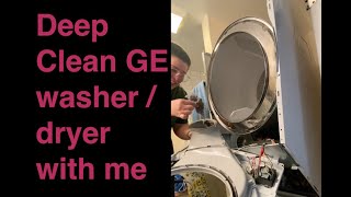 Deep Clean  GE Stacked WasherDryer Combo  PART 1  Lint Mesh [upl. by Rasla]