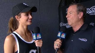 TBCWS Taylor Hill on her first pitch Pink MLB line [upl. by Fleming]