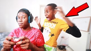 IGNORING My Little Brother For 24 Hours Challenge He Got Mad [upl. by Blalock]