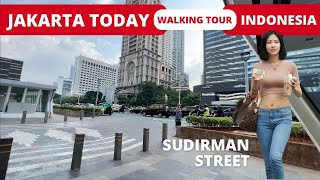 Walk In Jakarta Indonesia 🇮🇩 Sudirman Street 4K [upl. by Oneladgam506]