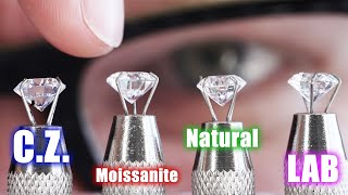 💎 How To Tell A Fake Or Real Diamond I Spot A Cubic Zirconia Moissanite Lab amp Earth Diamond [upl. by Kwapong]