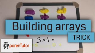 Building arrays for multiplication Year 2 maths tutorial [upl. by Alethia]