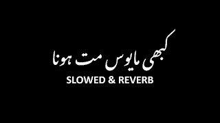 kabhi mayoos mat hona slowed reverb [upl. by Irami]