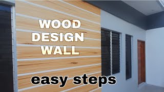 WOOD DESIGN WALL Easy Steps [upl. by Alex]