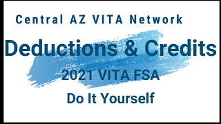 4 VITA Do it Yourself Taxes  Deductions amp Credits [upl. by Aralk373]