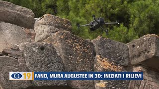 Fano Mura Augustee in 3D iniziati i rilievi [upl. by Aretta]