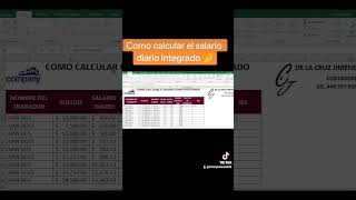 Cómo calcular el salario diario integrado en excel [upl. by Yona751]