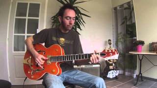 Saturday Night Shuffle  Merle Travis by Damien Pineau on Gretsch G6120 [upl. by Haeli]