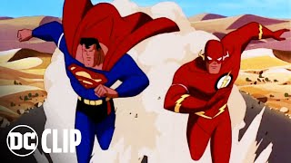 Superman Races The Flash Clip  Superman The Animated Series  DC [upl. by Lach]