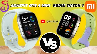 Amazfit GTS 4 Mini vs Redmi Watch 3 compare [upl. by Avivah206]