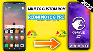 MIUI TO CUSTOM ROM Redmi Note 8 Pro  How To Install Custom Rom in Redmi Note 8 Pro 2022  With TWRP [upl. by Natalia848]