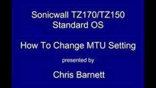 Sonicwall  How to change MTU settings [upl. by Akirdnahs856]