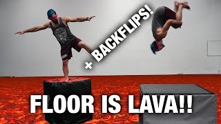 EXTREME FLOOR IS LAVA CHALLENGE AT TRAMPOLINE PARK [upl. by Sanborn11]