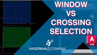 AutoCAD When to use Window Select vs Crossing Select [upl. by Ochs]