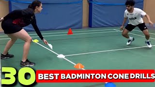 30 Best Badminton Cone Drills for Speed Agility and Quickness [upl. by Feledy]