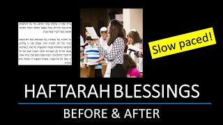 Haftarah Blessings BEFORE amp AFTER  SLOW SPEED [upl. by See]