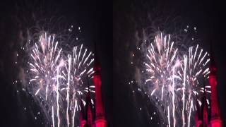 Magic Kingdom  New Years Eve Fireworks 2012  3D [upl. by Aissilem]