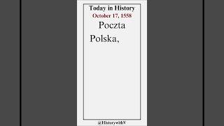 Today in History  October 17 1558 history thisdayinhistory poland polandpost [upl. by Vitek]