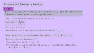 Abstract Algebra 1 Partitions and Equivalence Relations [upl. by Wenona]