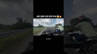 Rs 200 vs R15 v4 😱🔥 automobile rider love biker ytshorts ridelife youtube rs200lovermotovlo [upl. by Whale]