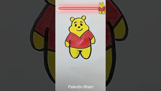 Menggambar Winnie The Pooh drawing caramenggambar caramudahmenggambar diy draw shorts [upl. by Kettie409]