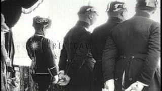 Kaiser Wilhelm II arrives to officially open Germanys new Olympic Stadium near BHD Stock Footage [upl. by Morril454]