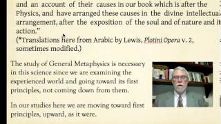 Aquinas Metaphysics Lecture 6a pre Avicenna Plotiniana Arabica [upl. by Anaibaf]