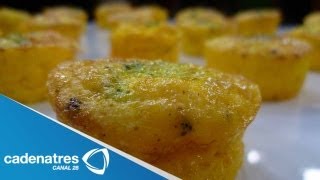 Receta para preparar mini quiches sin costra Receta de mini chiches  Receta fácil [upl. by Ladnek]