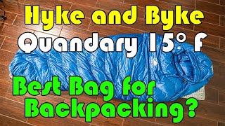 Hyke and Byke Quandary 15 F Sleeping Bag  Ultralight Sleeping Bag [upl. by Ecirtram]