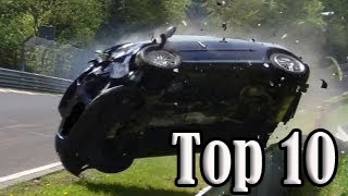 Top 10 of Hardest Crashes on Nürburgring Nordschleife [upl. by Kavita744]