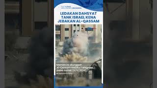 Tanktank Israel Tepergok Bobrok Ditarik Pakai Buldoser lalu Diledakkan AlQassam hingga Meledak [upl. by Vern]