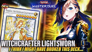 🧙‍♀️WITCHCRAFTER LIGHTSWORN DECK PROFILE  I THINK I BROKE THIS DECK🧙‍♀️YUGIOH MASTER DUEL [upl. by Odlauso]