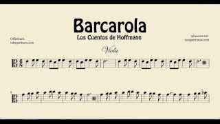 Barcarola Partitura de Viola Los cuentos de Hoffman [upl. by Halie140]