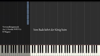 Act I Verwandlungsmusik  Parsifal WWV111  R Wagner  Synthesia Piano Tutorial [upl. by Ynnek]